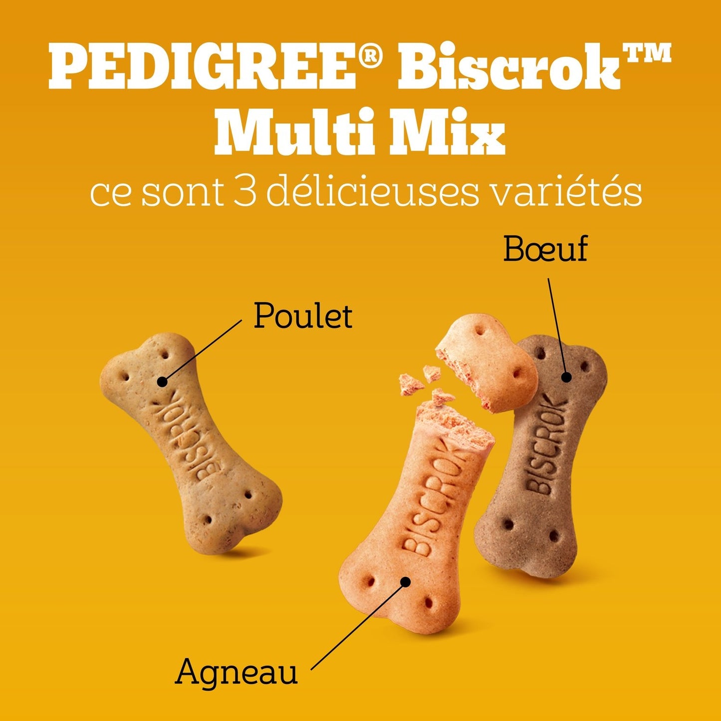 Friandises pour Chien Adulte Fourrés Gourmands Multimix Biscrok PEDIGREE