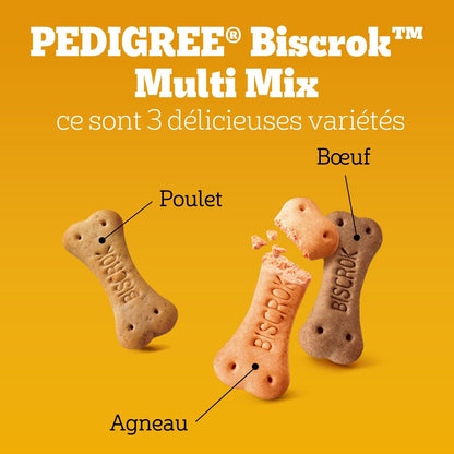 Friandises pour Chien Adulte Fourrés Gourmands Multimix Biscrok PEDIGREE