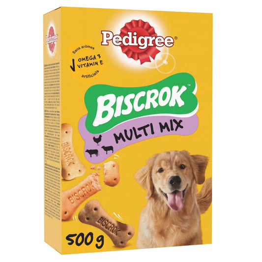 Friandises pour Chien Adulte Fourrés Gourmands Multimix Biscrok PEDIGREE la boîte de 500g