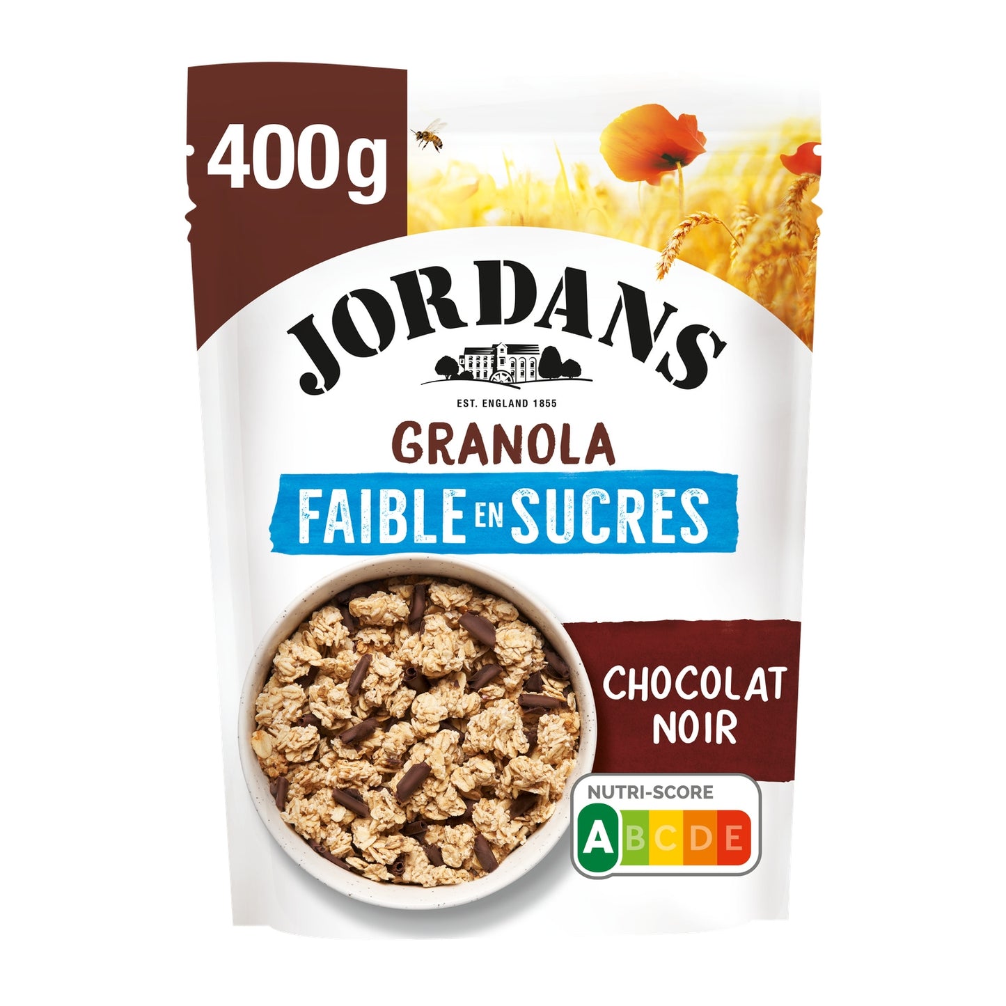 Céréales Granola Chocolat Noir Faible en Sucres JORDANS 