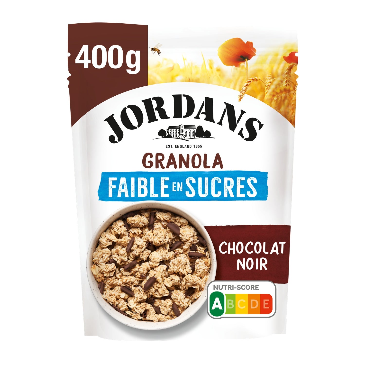 Céréales Granola Chocolat Noir Faible en Sucres JORDANS 