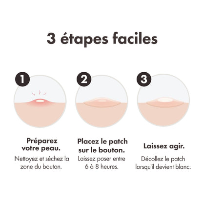 Patchs Mini Invisible Hydrocolloïde pour Boutons HERO 