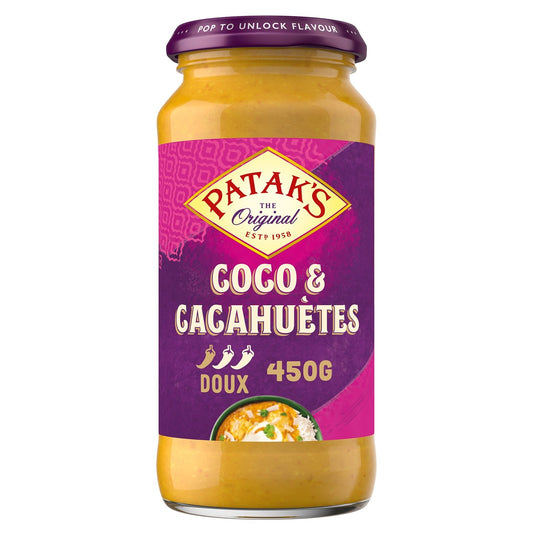 Sauce Curry Coco et Cacahuètes PATAK'S le pot de 350g