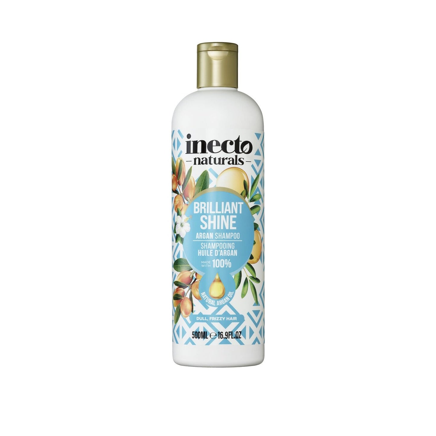 Shampoing Brillance Cheveux Ternes et Frisottis Huile d'Argan INECTO