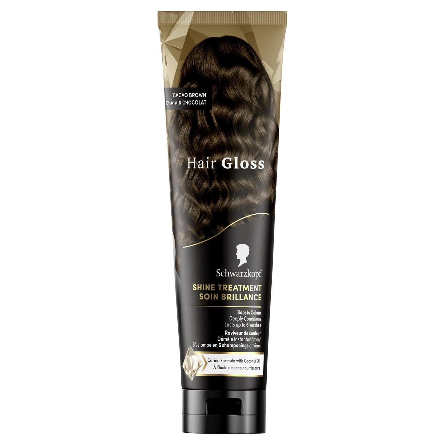 Coloration Semi-Permanente Châtain Chocolat Huile de Coco Soin Brillance Hair Gloss SCHWARZKOPF 