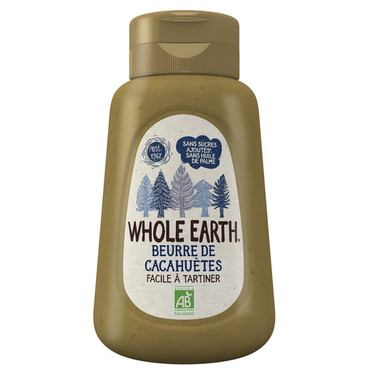 Beurre de Cacahuètes Squeeze Bio WHOLE EARTH Le pot de 320g