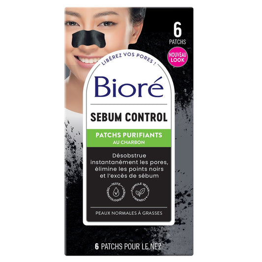 Patchs Purifiants au Charbon BIORE les 6 patchs