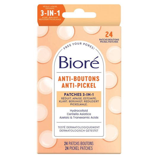 Patches Boutons 3en1 Anti Boutons BIORE la boite de 24 patches