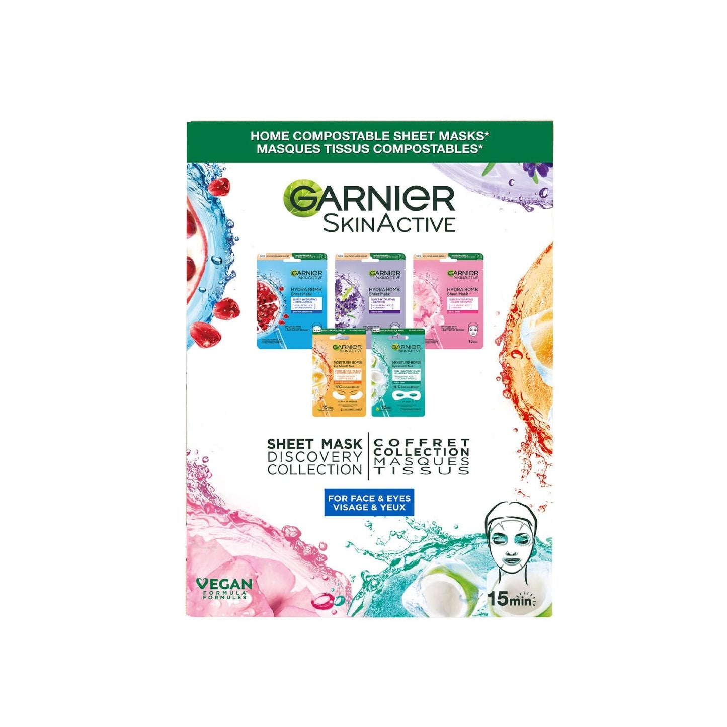 GARNIER Face and Eye Tissue Mask Discovery Set