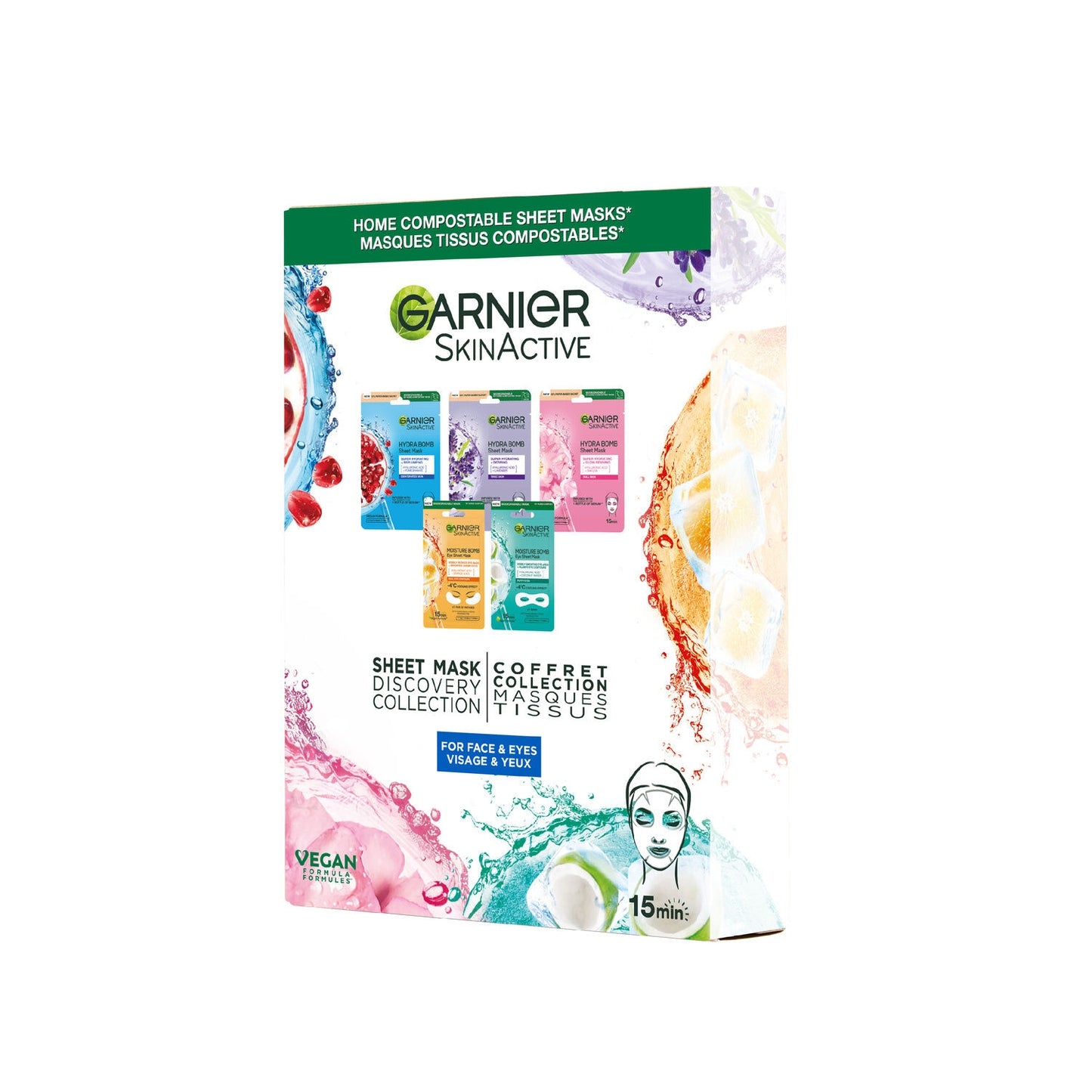 GARNIER Face and Eye Tissue Mask Discovery Set