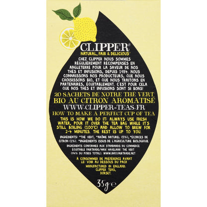 Thé Bio Vert Citron CLIPPER
