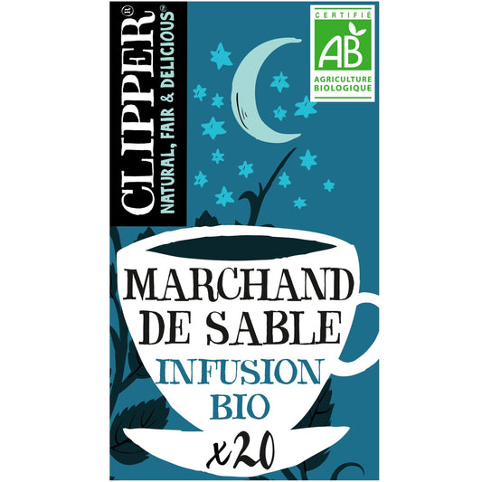 Infusion Bio Marchand de Sable CLIPPER La boite de 20 sachets - 30g