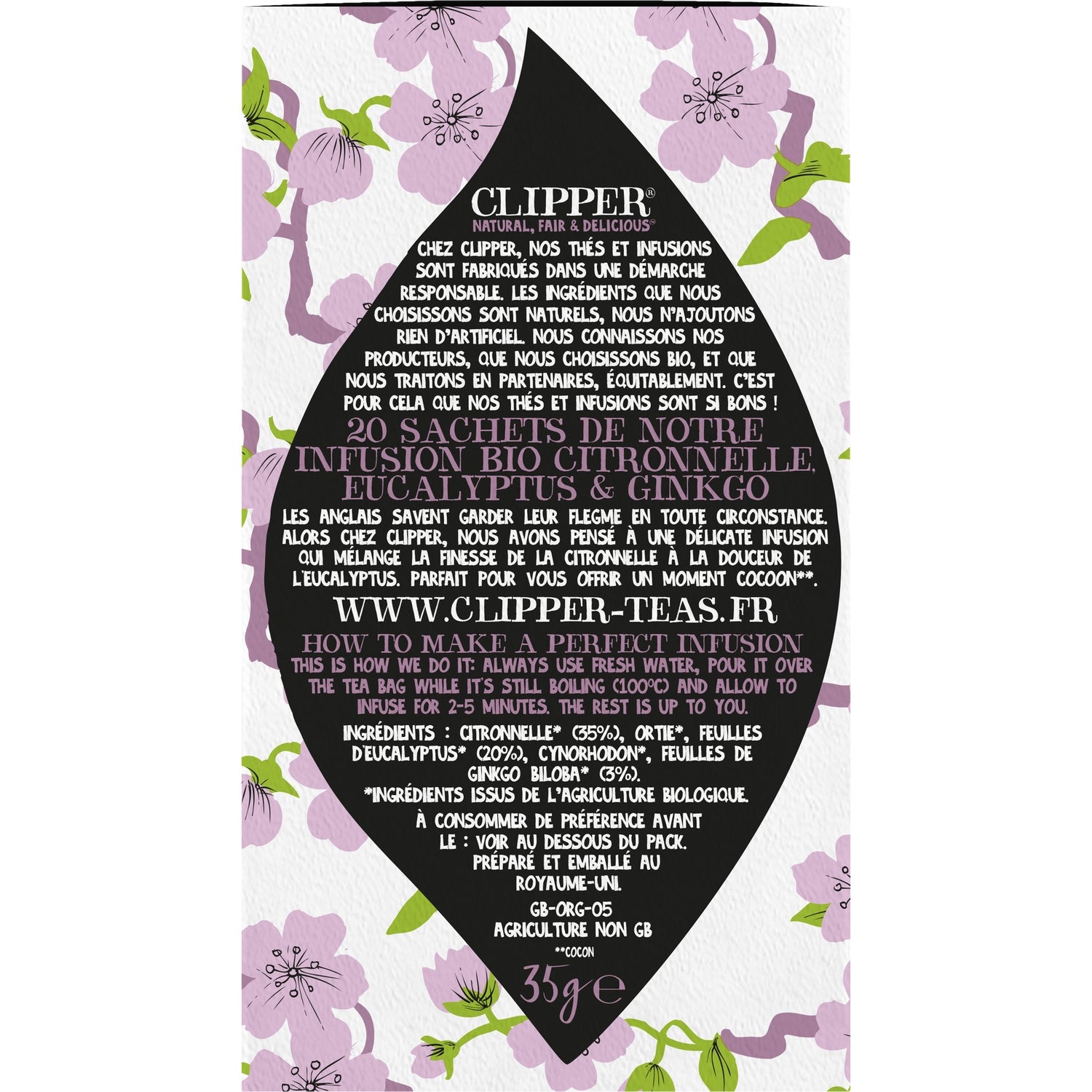 Infusion Sur mon Nuage Citronnelle Bio CLIPPER 