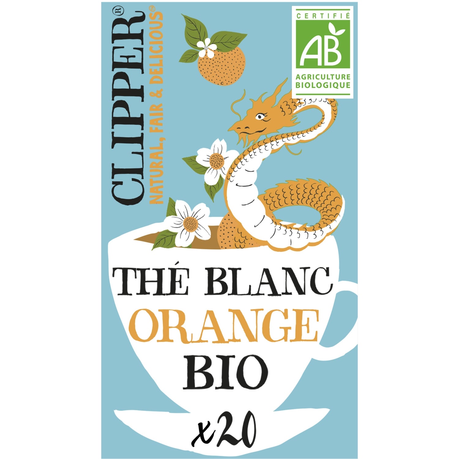 Thé Blanc blanc orange bio CLIPPER 
