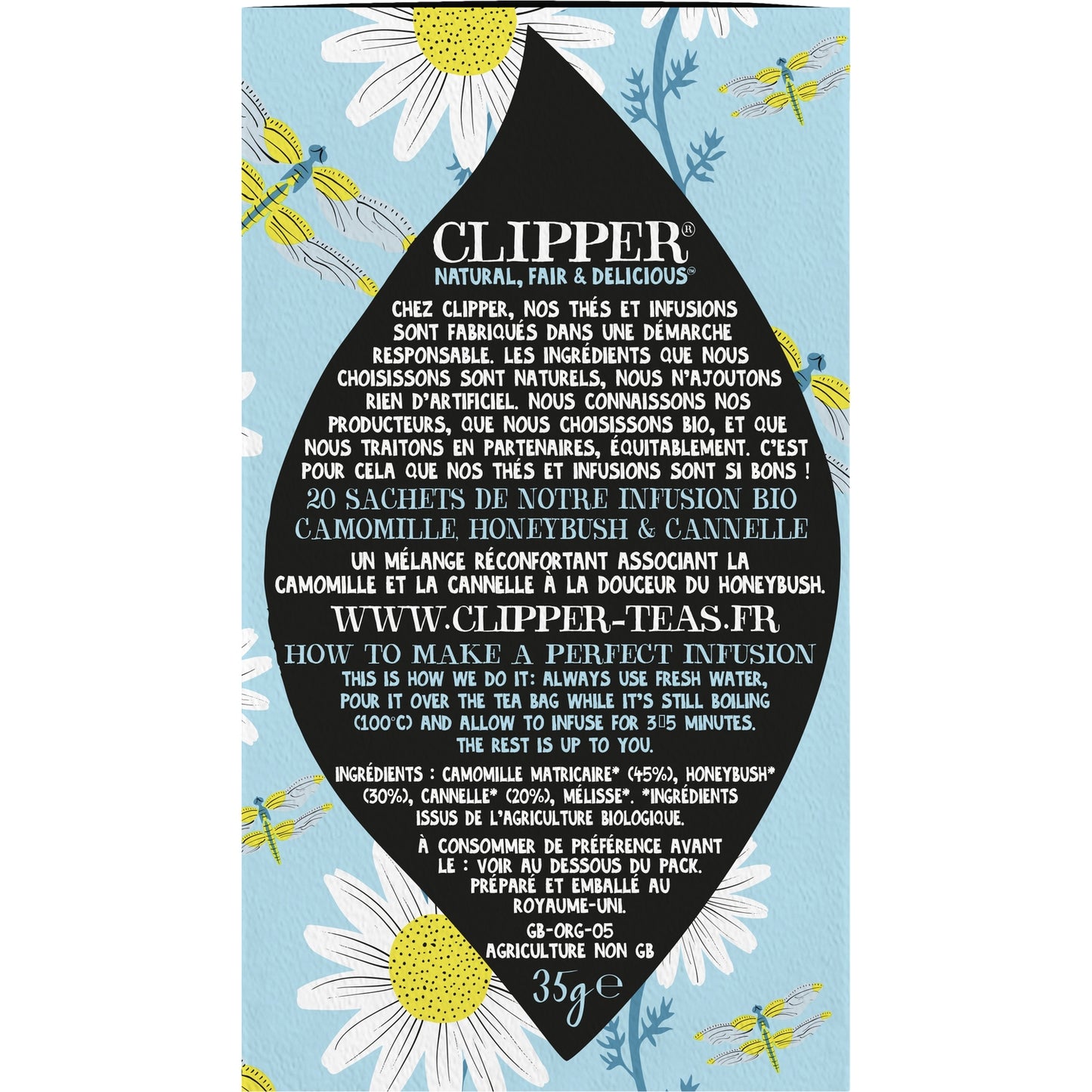 Infusion Keep Calm Camomille Bio CLIPPER 