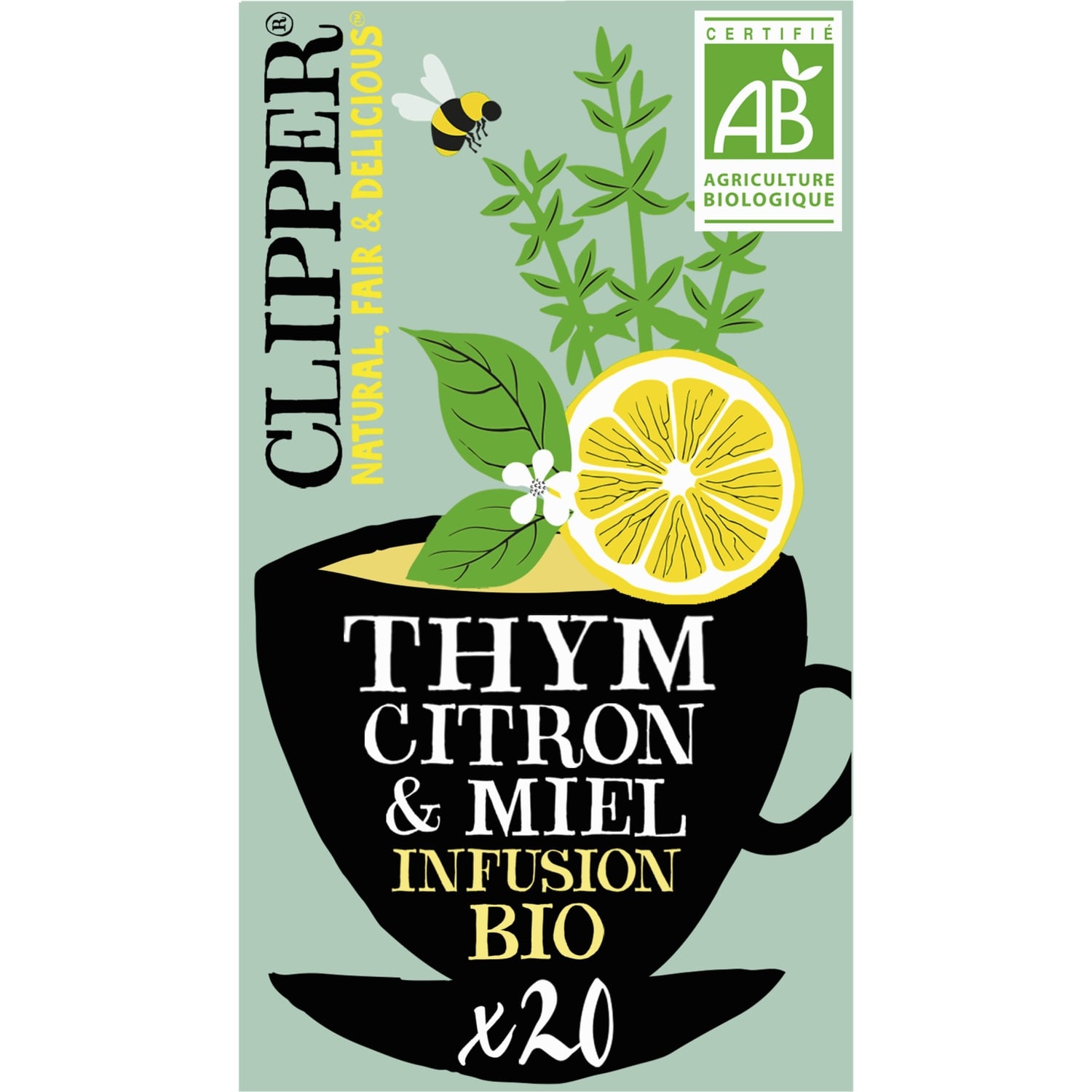 Infusion Thym Citron et Miel Bio CLIPPER 