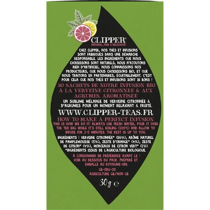 Infusion Verveine et Agrumes Bio CLIPPER 