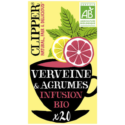 Infusion Verveine et Agrumes Bio CLIPPER 