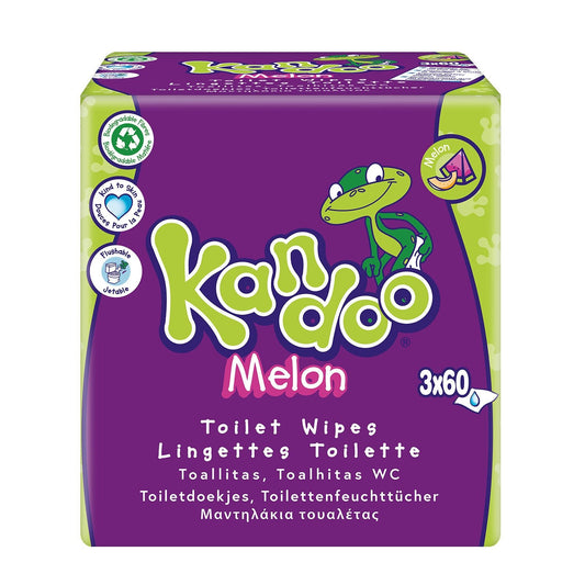Lingettes Bébé Nettoyantes Intime Melon KANDOO les 3 paquets de 55 lingettes
