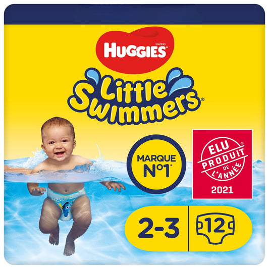 Couches-Culottes Taille 2-3 3-8kg Bain Little Swimmers HUGGIES le paquet de 12 culottes