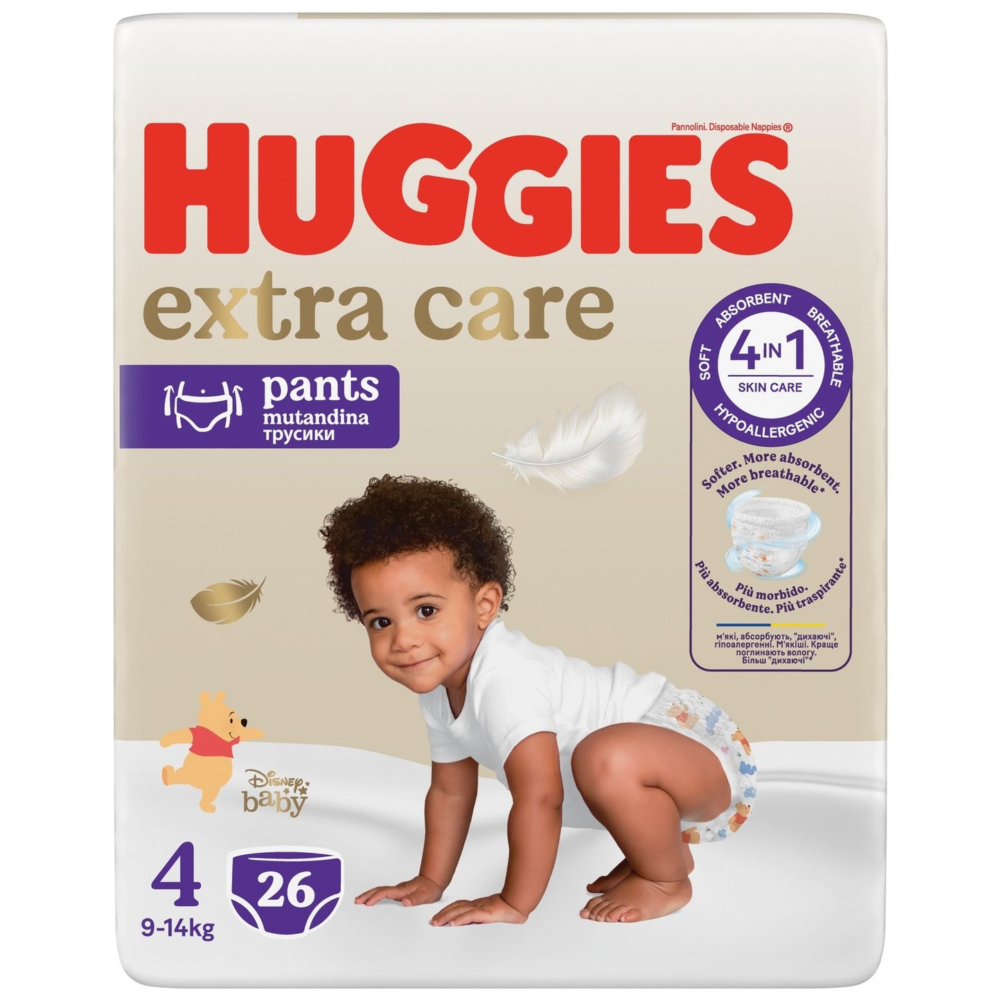 Couche-Culottes Extra Care Taille 4 9-14kg HUGGIES