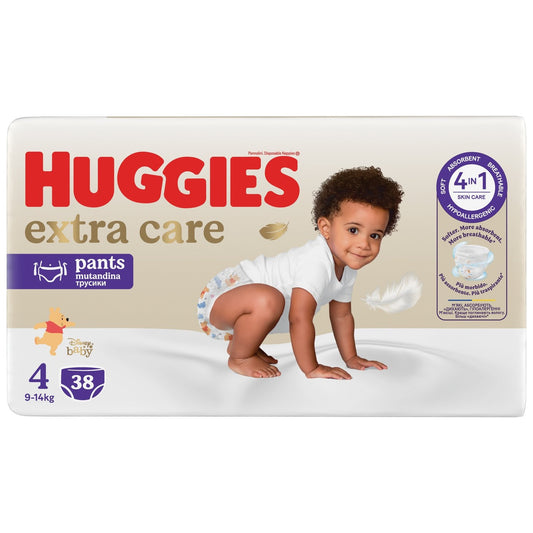 Couches-Culottes Taille 4 9-14kg Extra Care Pants HUGGIES le pack de 38 couches culottes