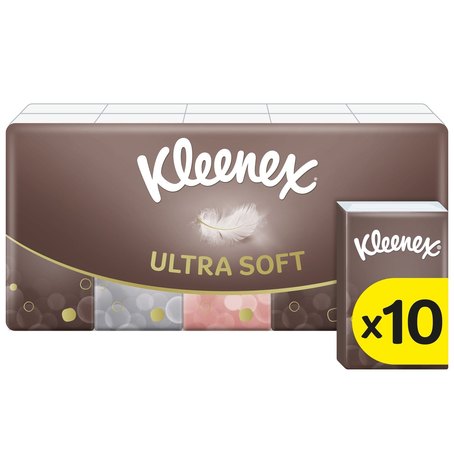 Mouchoirs Doux Resistant Ultra Soft KLEENEX le paquet de 10 étuis