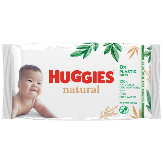 Lingettes Bébé Corps et Mains et Visage 99% d'Eau Pure HUGGIES les 3 paquets de 48 lingettes