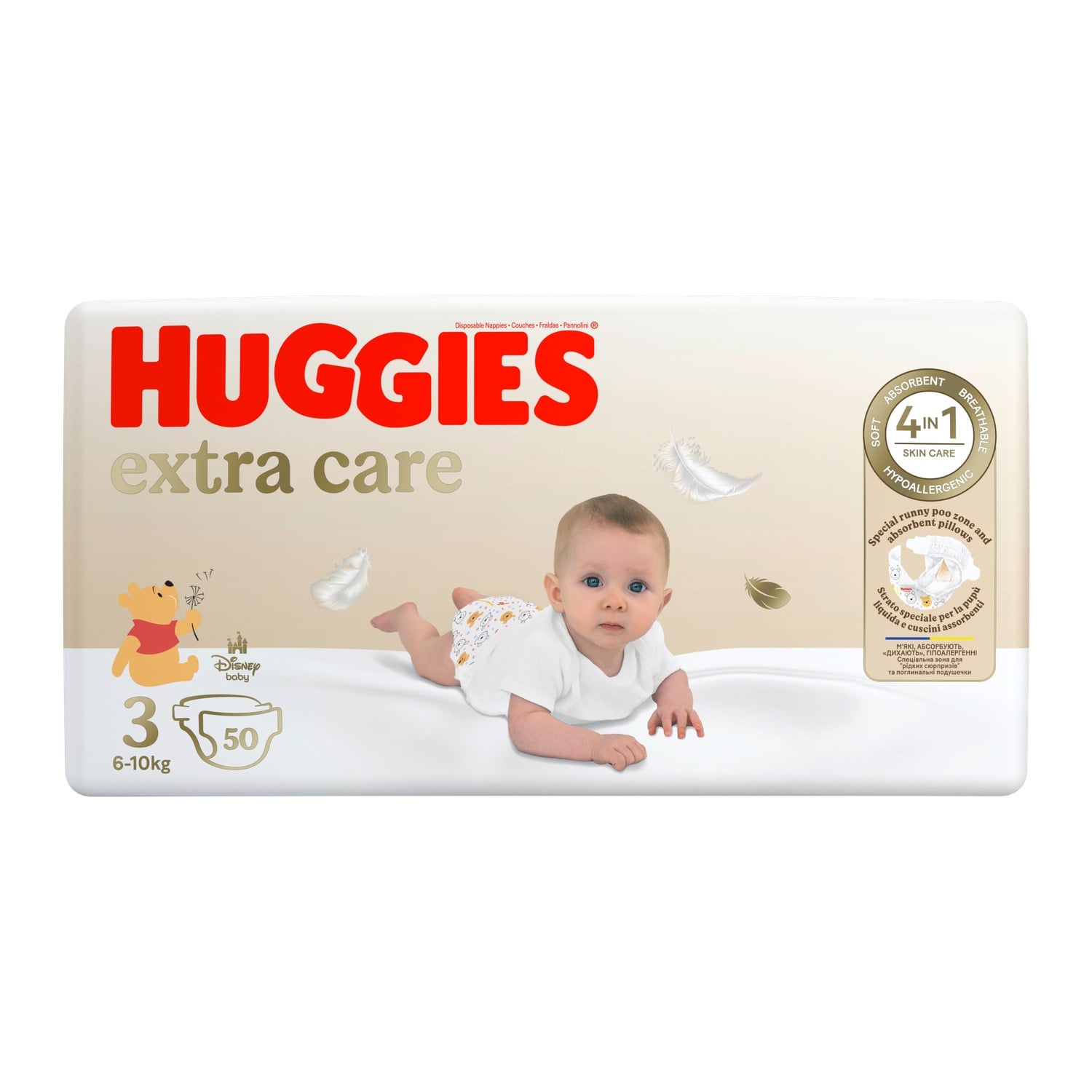 Couches Bébé Taille 3 6-10kg Disney Extra Care HUGGIES 