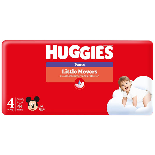 Couches-Culottes Taille 4 9-14kg Disney Little Movers Pants HUGGIES le pack de 44 couches culottes