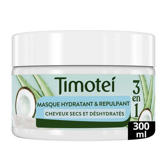 Masque pour Cheveux Hydratant et Répulpant TIMOTEI le pot de 300ml