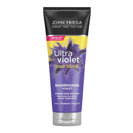Shampoing Correcteur de Couleur pour Blond Pigments Violets Ultra Violet JOHN FRIEDA le tube de 250mL