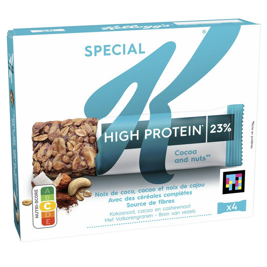 Barres Céréales Spécial K Protein Coco Cacao Cajou KELLOGG'S les 4 barres de 28g
