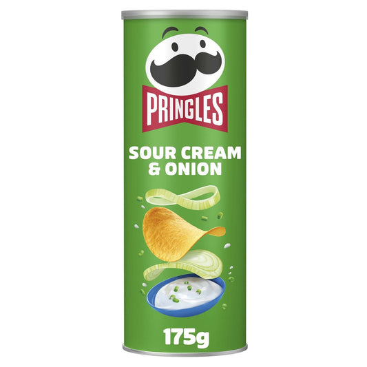 Chips Tuiles Crème et Oignon PRINGLES la boîte de 175g
