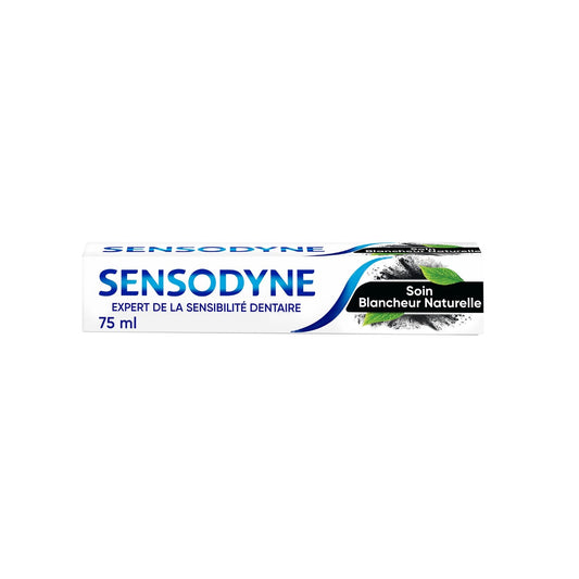 Dentifrice Protection Sensibilité Dentaire + Dents Fortes & Gencives Saines Soin Blancheur au Charbon d'Origine Naturelle SENSODYNE