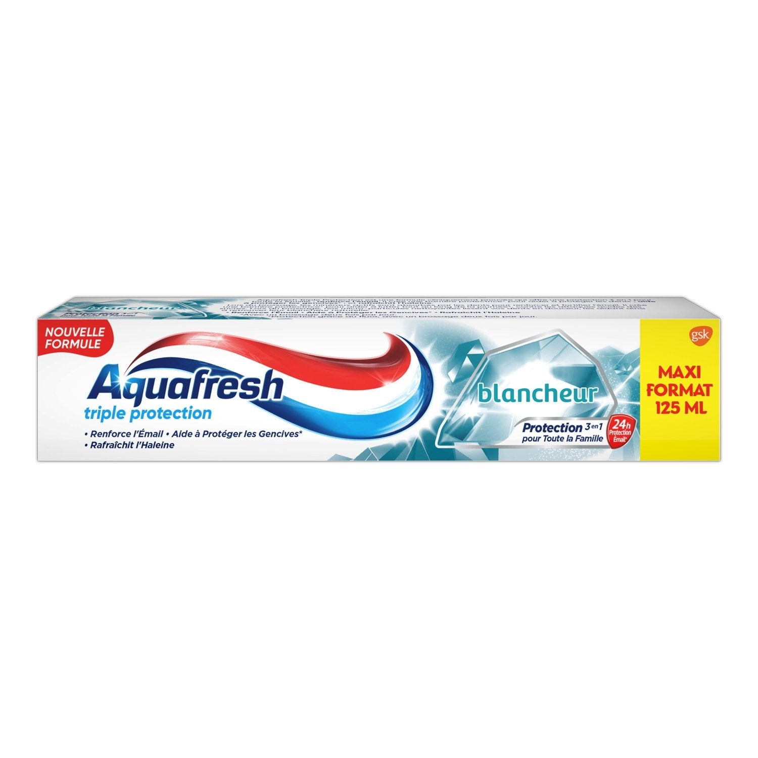 Dentifrice Blancheur Triple Action AQUAFRESH le tube de 125mL