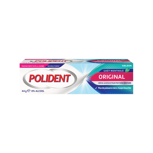 Crème Fixative pour Appareil Dentaire Original Menthe POLIDENT le tube de 44g