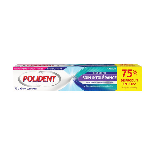 Crème Fixative pour Appareil Dentaire Neutre POLIDENT le tube de 77g