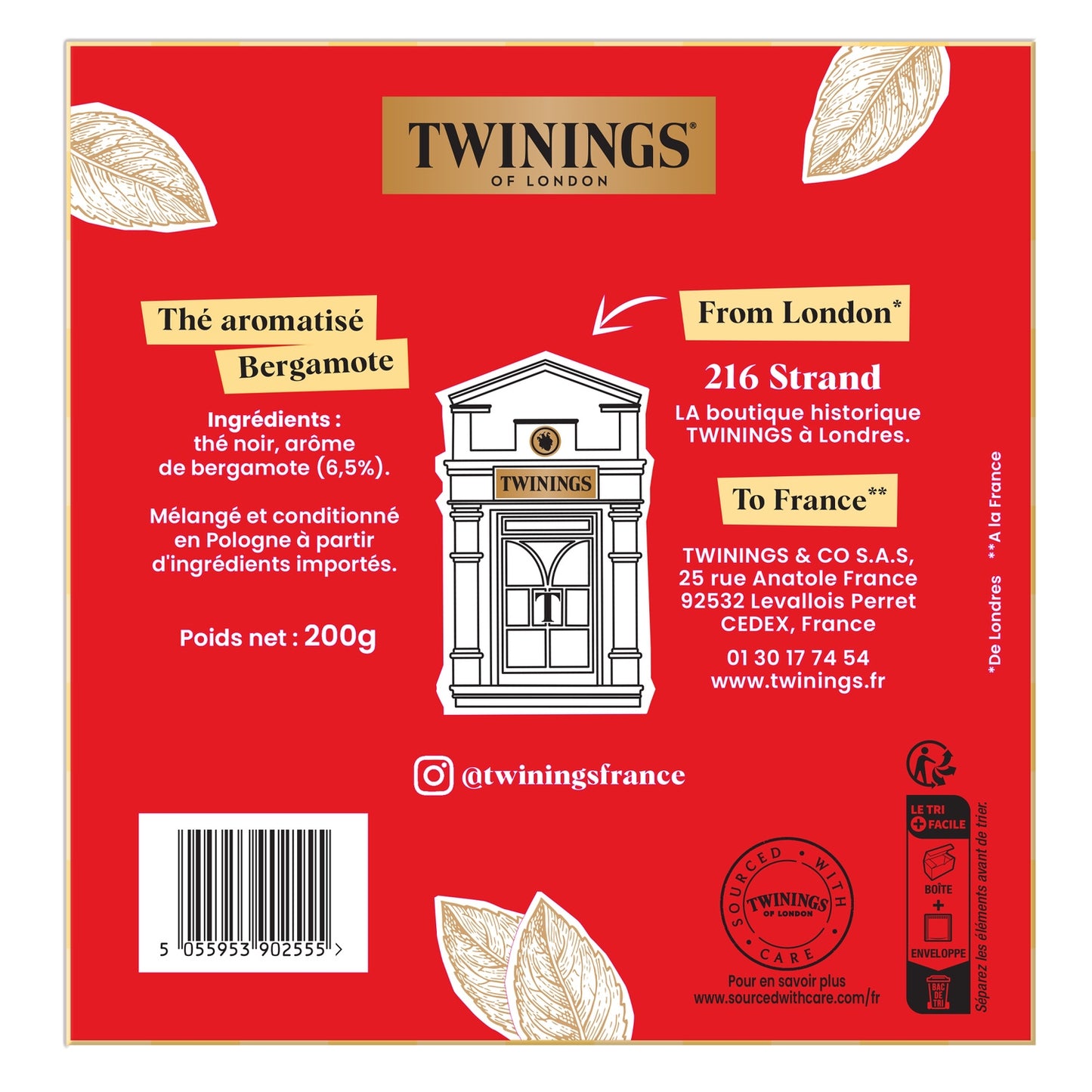 TWININGS Earl Gray Original Black Tea