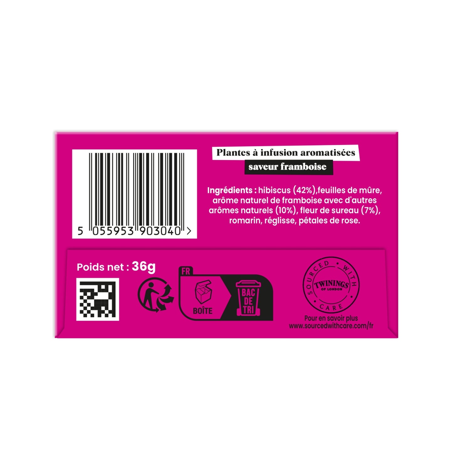Infusion Ayurveda Fleur de Sureau Framboise Hibiscus TWININGS