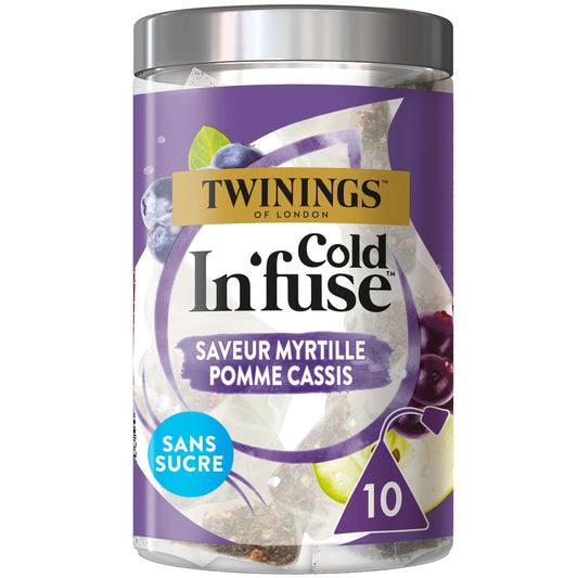 Infusion à Froid Cold In'fuse Myrtille Pomme Cassis TWININGS
