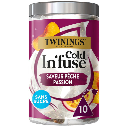 Infusion à Froid Pêche Fruits de la Passion Sans Sucre TWININGS