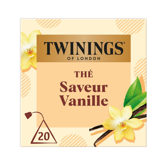 Thé Noir Vanille TWININGS la boite de 20 sachets