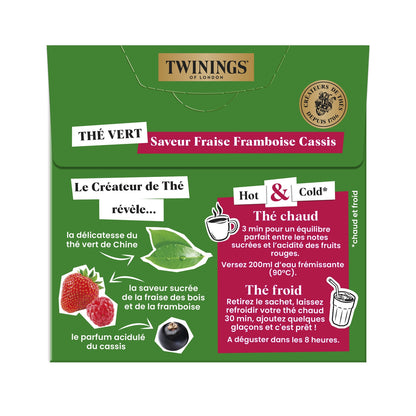 Thé Vert fraise framboise cassis TWININGS 