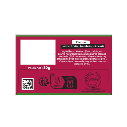 Thé Vert fraise framboise cassis TWININGS 