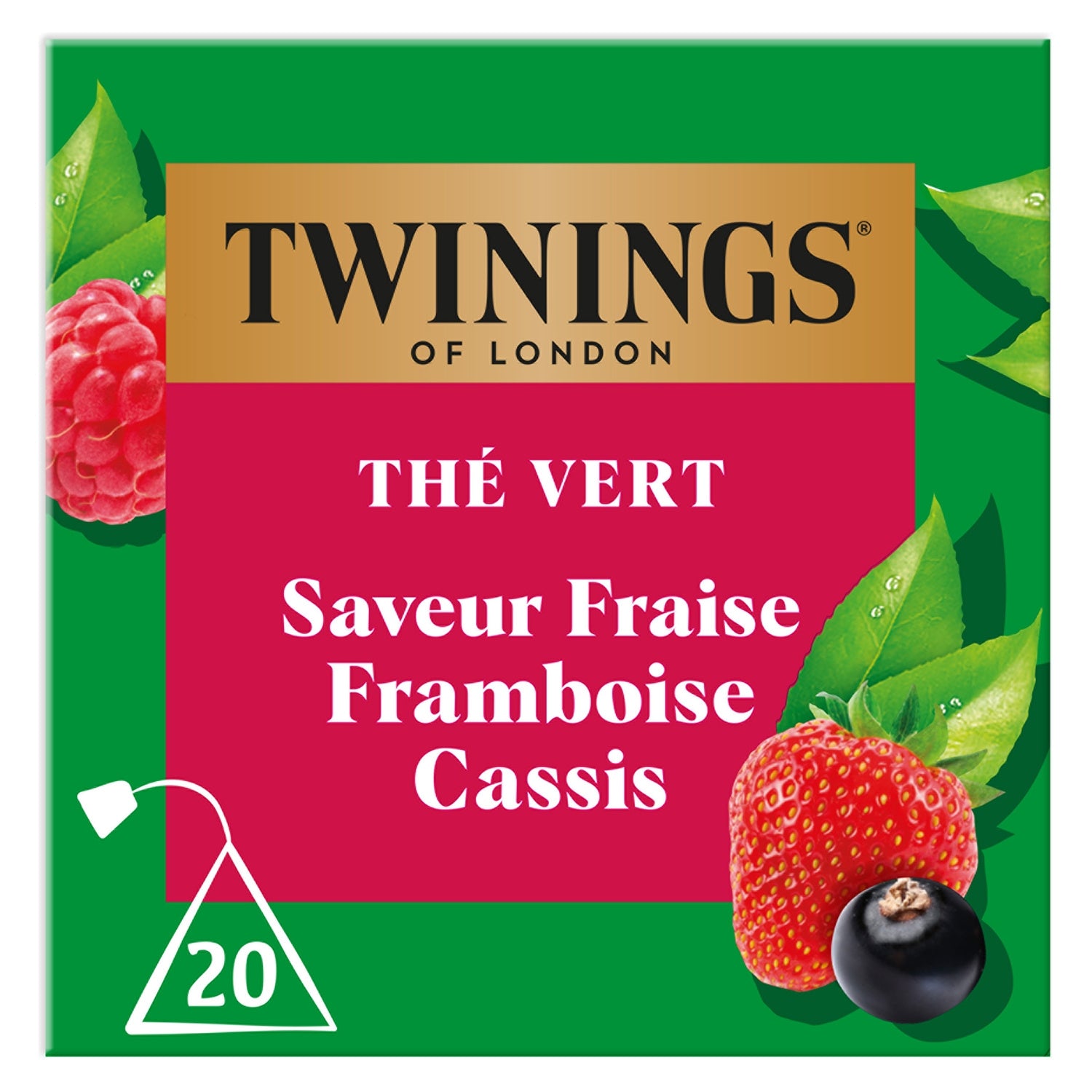 Thé Vert fraise framboise cassis TWININGS 