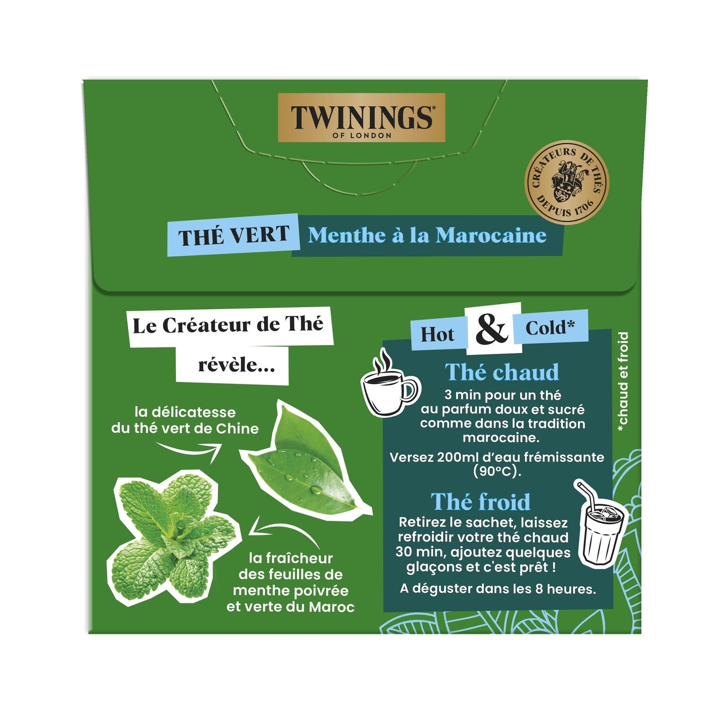 Thé Vert menthe à la marocaine TWININGS 