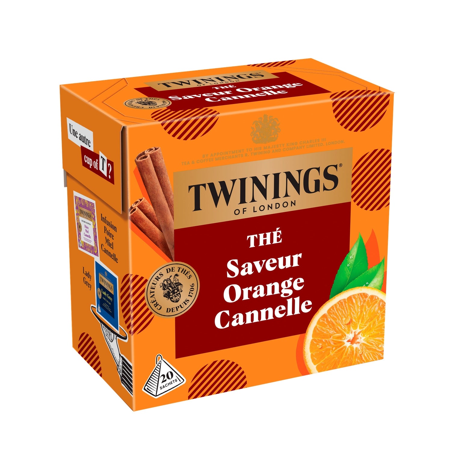 Thé Noir Saveur Orange Cannelle TWININGS 