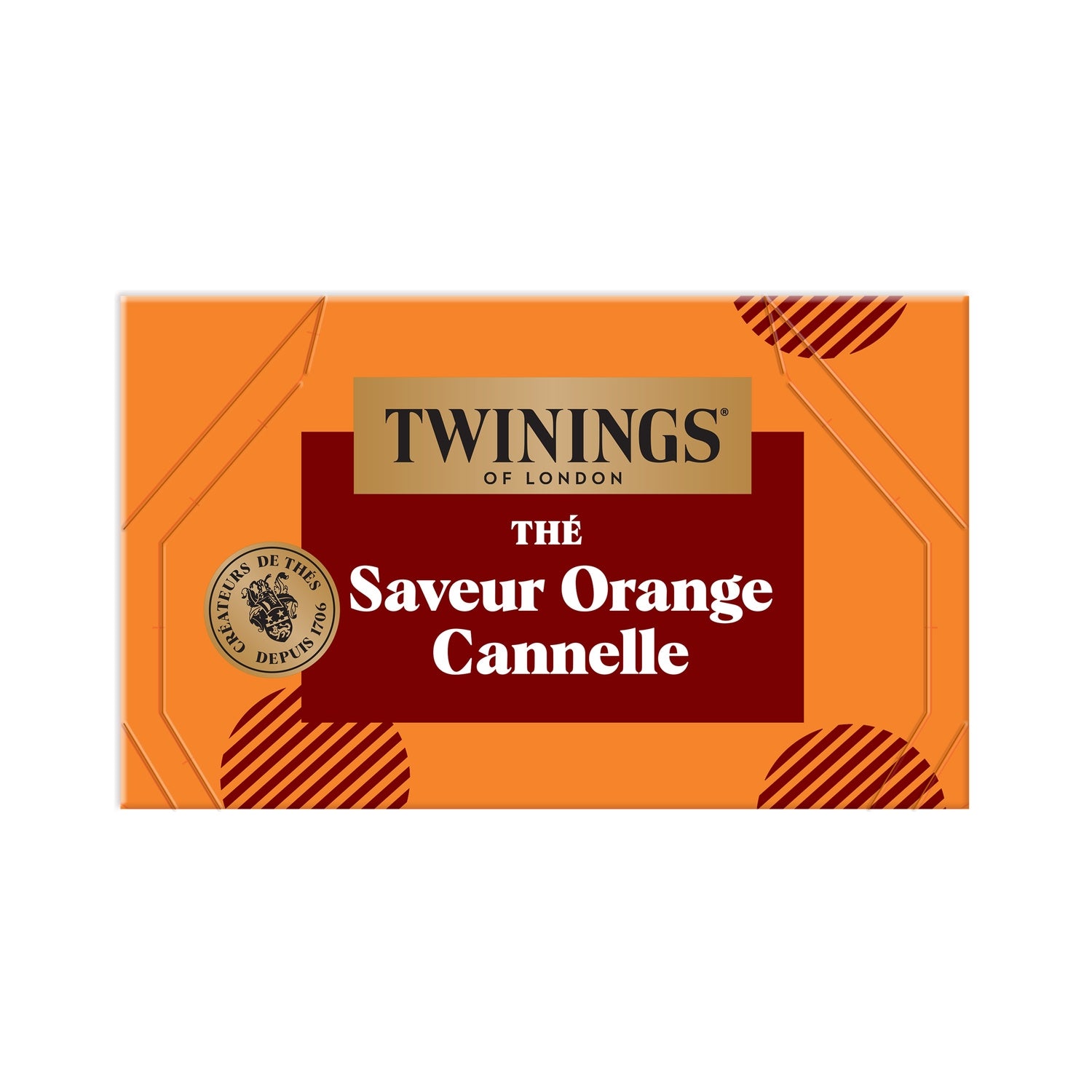 Thé Noir Saveur Orange Cannelle TWININGS 