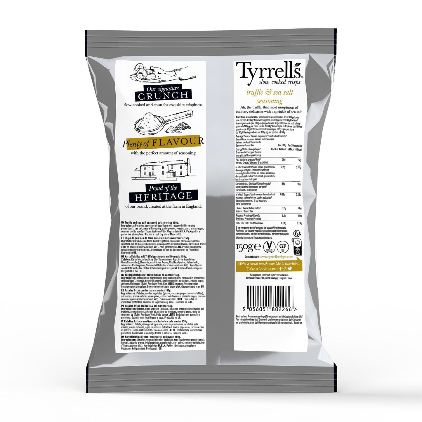 Chips de Pomme de Terre Truffe Noire et Sel TYRRELL'S